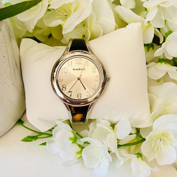 Narmi Tortoise Shell Cuff Watch - Picture 1 of 10